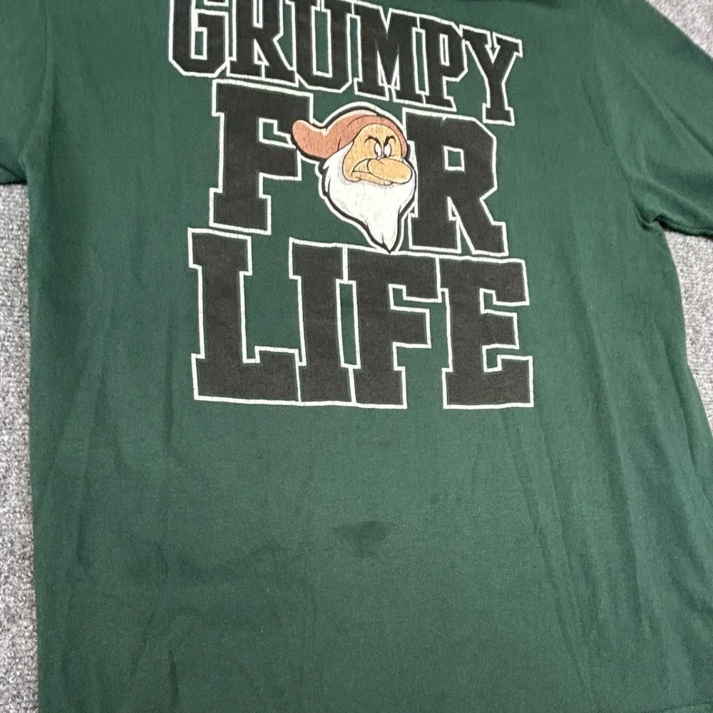 Disney Grumpy For Life T-Shirt Mens Large Green Snow White Seven Dwarfs Graphic - Picture 4 of 8